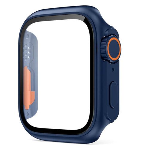 2-in-1 Switch to Ultra Hard Frame Blue + Tempered Glass Apple Watch 45mm APPLE WATCH Orso 2-in-1 Switch to Ultra Hard Frame Blue + Tempered Glass Apple Watch 45mm