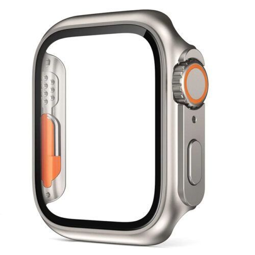 2-in-1 Switch to Ultra Hard Frame Titanium + Tempered Glass Apple Watch 45mm APPLE WATCH Orso 2-in-1 Switch to Ultra Hard Frame Titanium + Tempered Glass Apple Watch 45mm