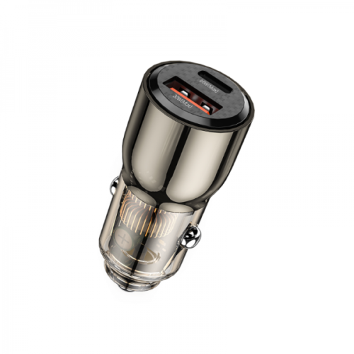 WiWU Geek Car Charger 1x USB QC 1x USB-C 95W Black ΑΞΕΣΟΥΑΡ WIWU WiWU Geek Car Charger 1x USB QC 1x USB-C 95W Black