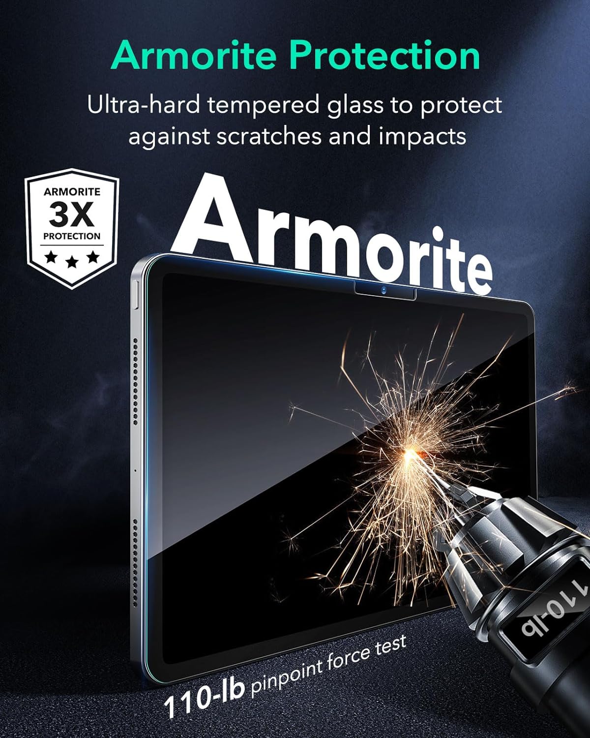 (2 Pack) ESR Armorite Ultra-Tough Tempered Glass iPad Pro 11 2021/2022/ iPad Air 4/5 (With Easy Application Tray) ΠΡΟΣΤΑΣΙΑ ΟΘΟΝΗΣ ESR (2 Pack) ESR Armorite Ultra-Tough Tempered Glass iPad Pro 11 2021/2022/ iPad Air 4/5 (With Easy Application Tray) - Image 3