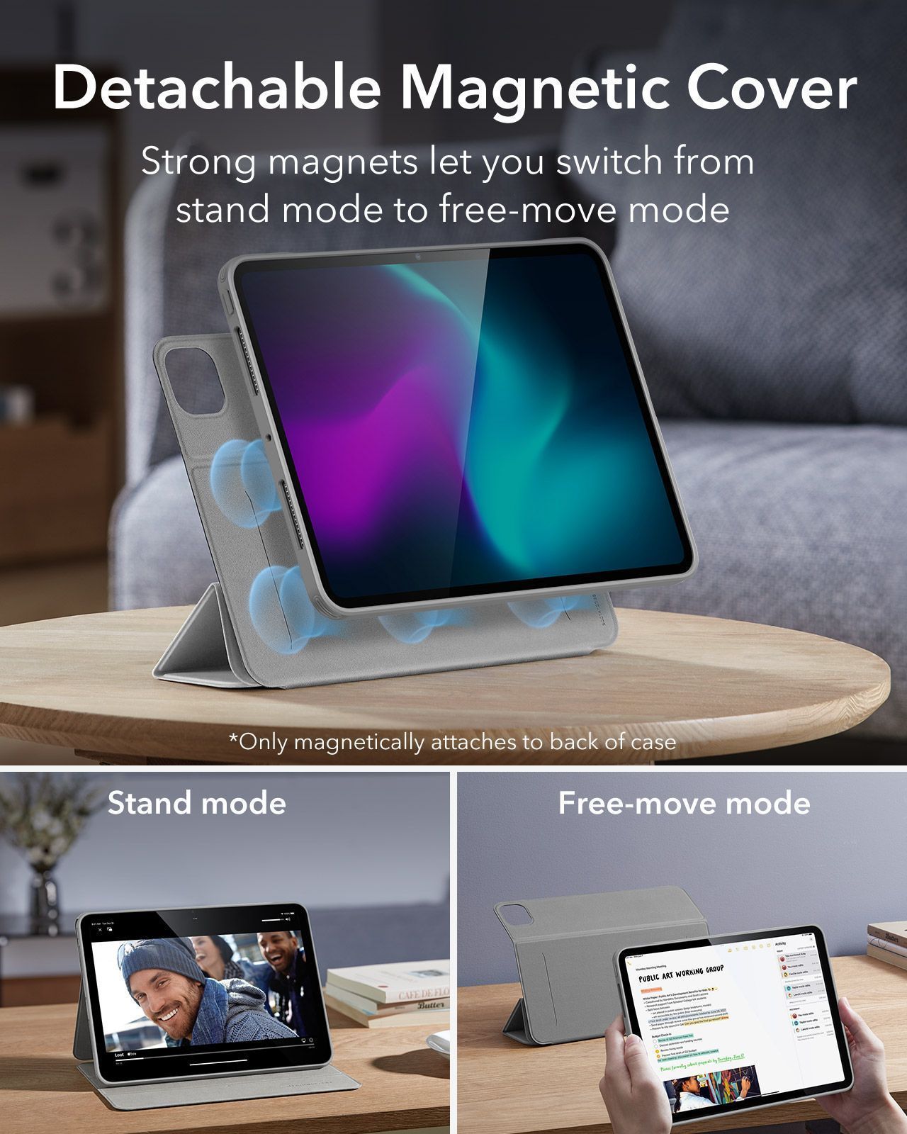 Θήκη ESR Rebound Hybrid 360 Grey iPad Pro 11 2024 ΘΗΚΕΣ ESR Θήκη ESR Rebound Hybrid 360 Grey iPad Pro 11 2024 - Image 3