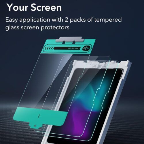 Alternative view of (2-Pack) ESR Premium Quality Tempered Glass iPad Air 4/5 (With Easy Installation Frame)