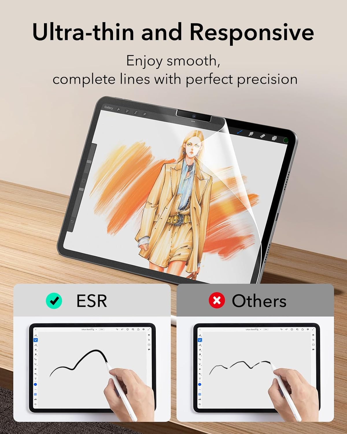 (2 Pack) ESR Screen Protector Paper Feel iPad Air 11(With Easy Application Tray) ΠΡΟΣΤΑΣΙΑ ΟΘΟΝΗΣ ESR (2 Pack) ESR Screen Protector Paper Feel iPad Air 11(With Easy Application Tray) - Image 5