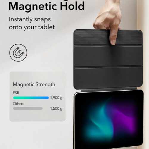 Alternative view of Θήκη ESR Rebound Magnetic with Clasp Black iPad Air 13 2024