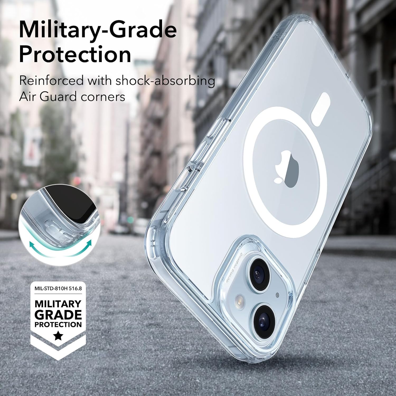 Θήκη ESR Classic Hybrid HaloLock MagSafe Clear Light Blue iPhone 15 Plus ΘΗΚΕΣ ESR Θήκη ESR Classic Hybrid HaloLock MagSafe Clear Light Blue iPhone 15 Plus - Image 5