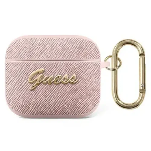 Alternative view of Θήκη Guess AirPods 3 Saffiano Script Metal Pink