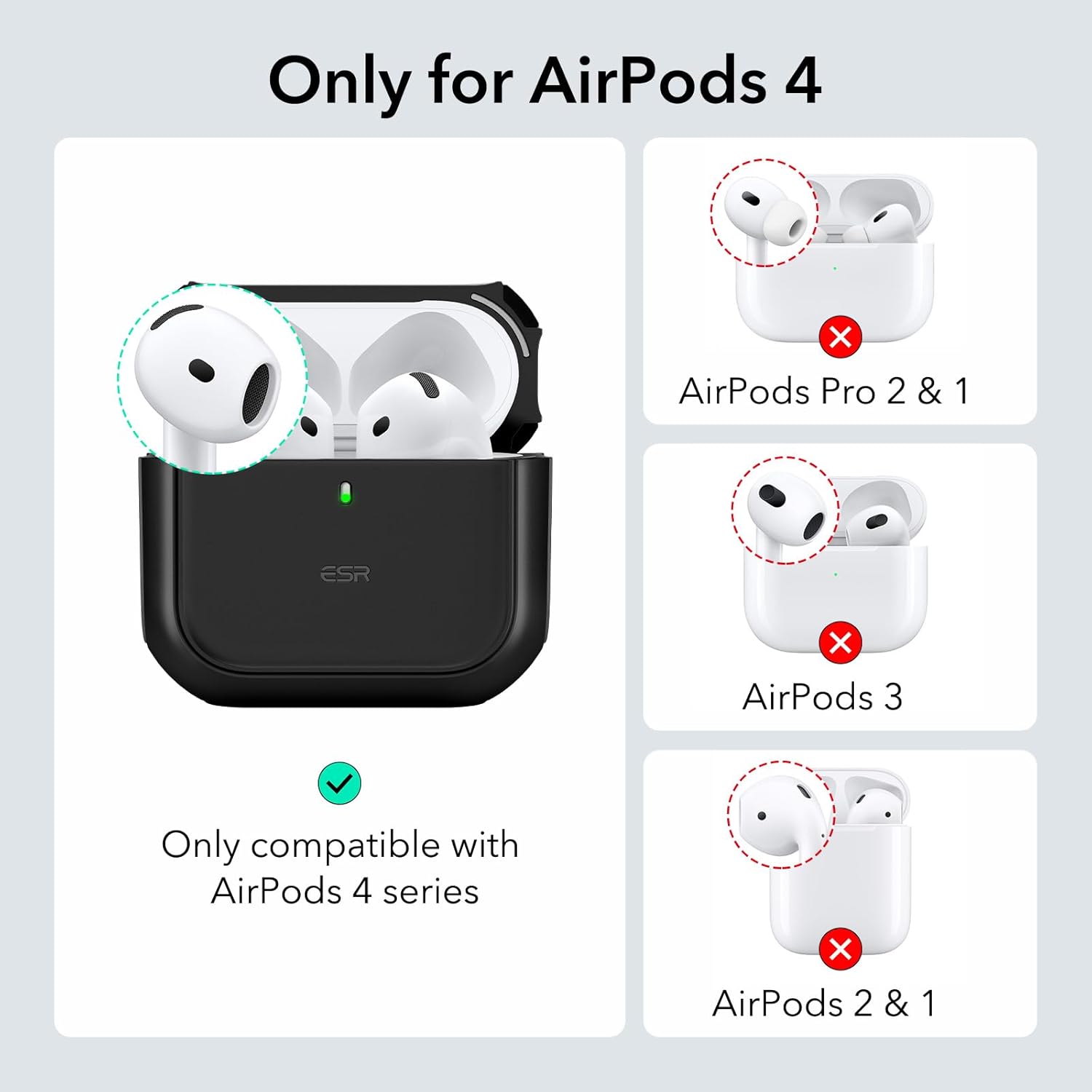 Θήκη ESR AirPods 4 Orbit Hybrid Case Black (MagSafe Compatible) APPLE AIRPODS ESR Θήκη ESR AirPods 4 Orbit Hybrid Case Black (MagSafe Compatible) - Image 8