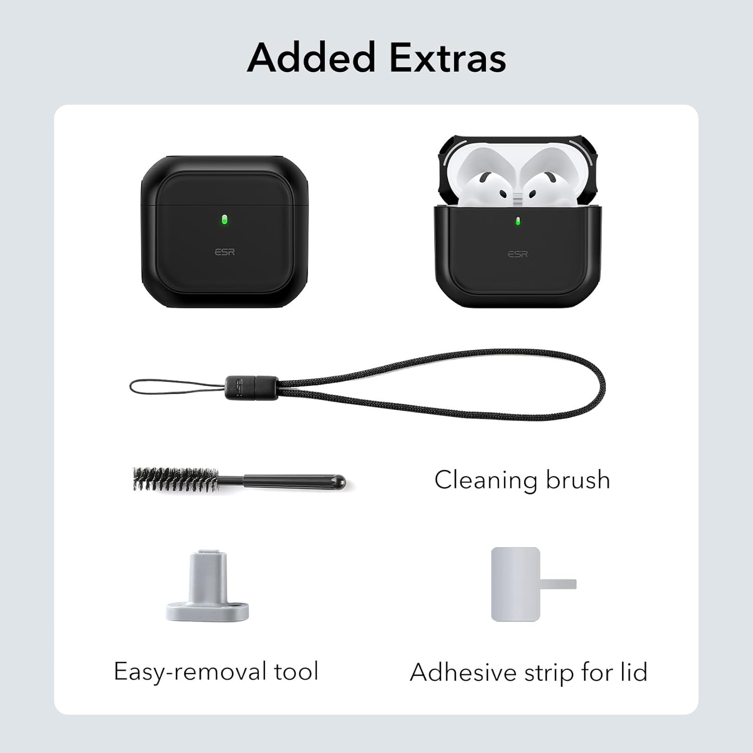 Θήκη ESR AirPods 4 Orbit Hybrid Case Black (MagSafe Compatible) APPLE AIRPODS ESR Θήκη ESR AirPods 4 Orbit Hybrid Case Black (MagSafe Compatible) - Image 7