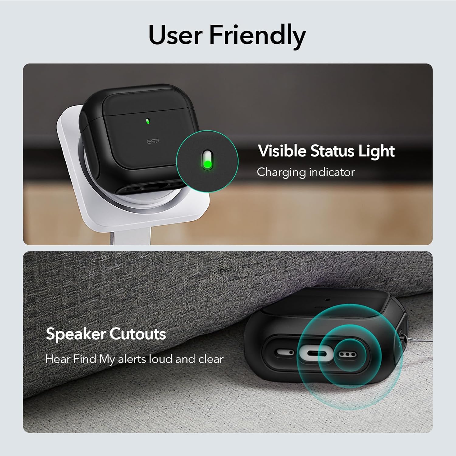 Θήκη ESR AirPods 4 Orbit Hybrid Case Black (MagSafe Compatible) APPLE AIRPODS ESR Θήκη ESR AirPods 4 Orbit Hybrid Case Black (MagSafe Compatible) - Image 6