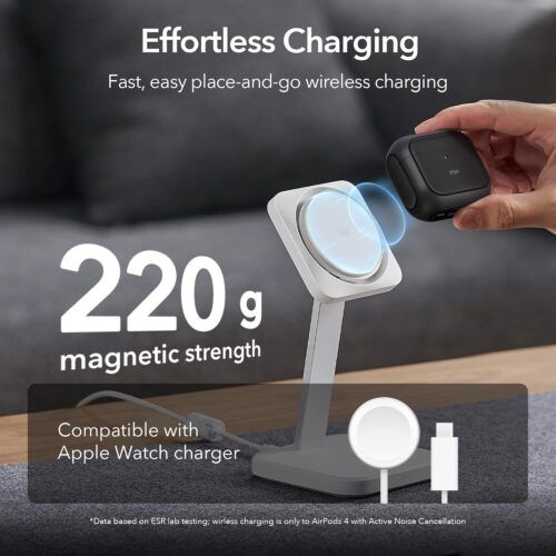 Alternative view of Θήκη ESR AirPods 4 Orbit Hybrid Case Black (MagSafe Compatible)