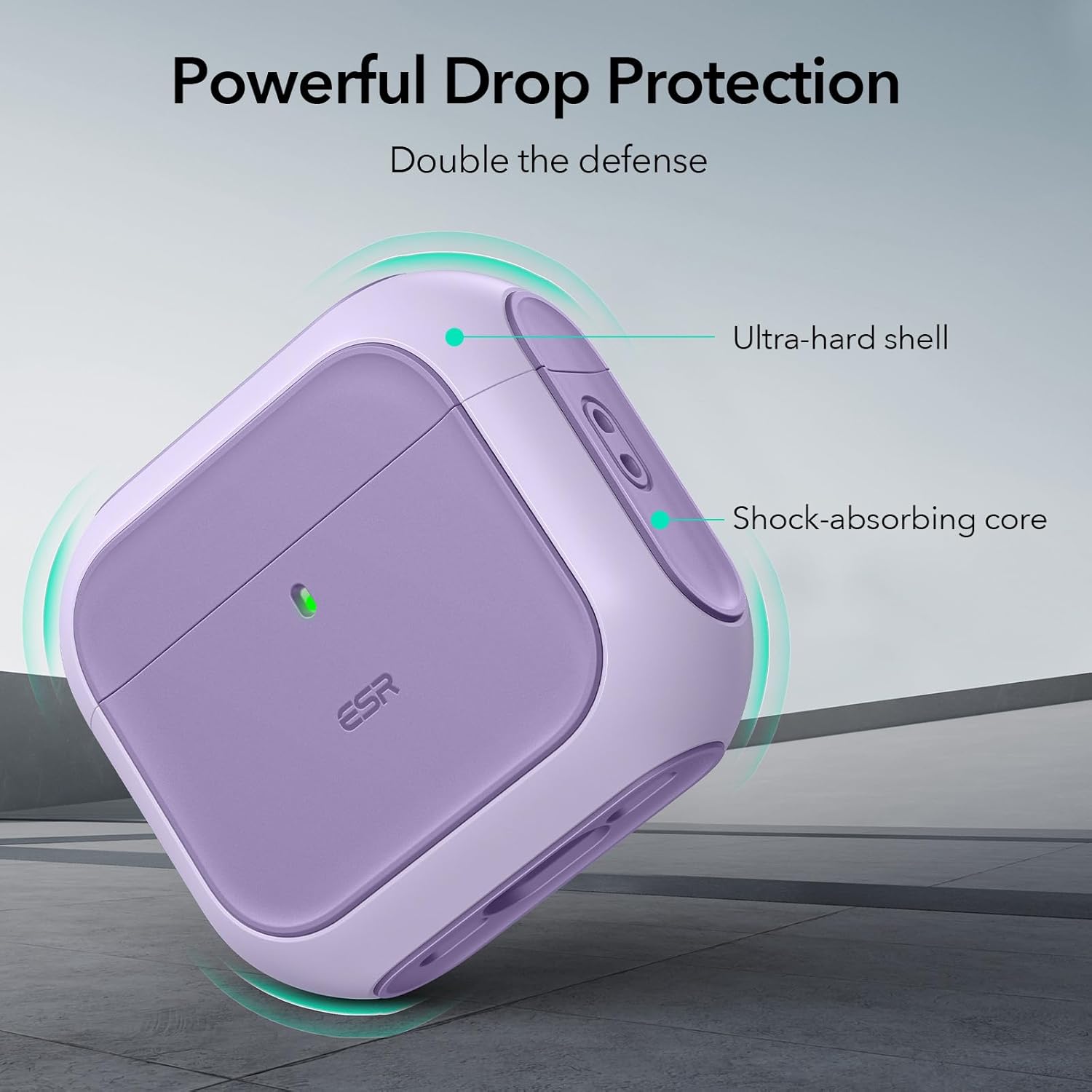 ESR AirPods Pro 3 Orbit Hybrid Case Lavender (MagSafe Compatible) APPLE AIRPODS ESR ESR AirPods Pro 3 Orbit Hybrid Case Lavender (MagSafe Compatible) - Image 3