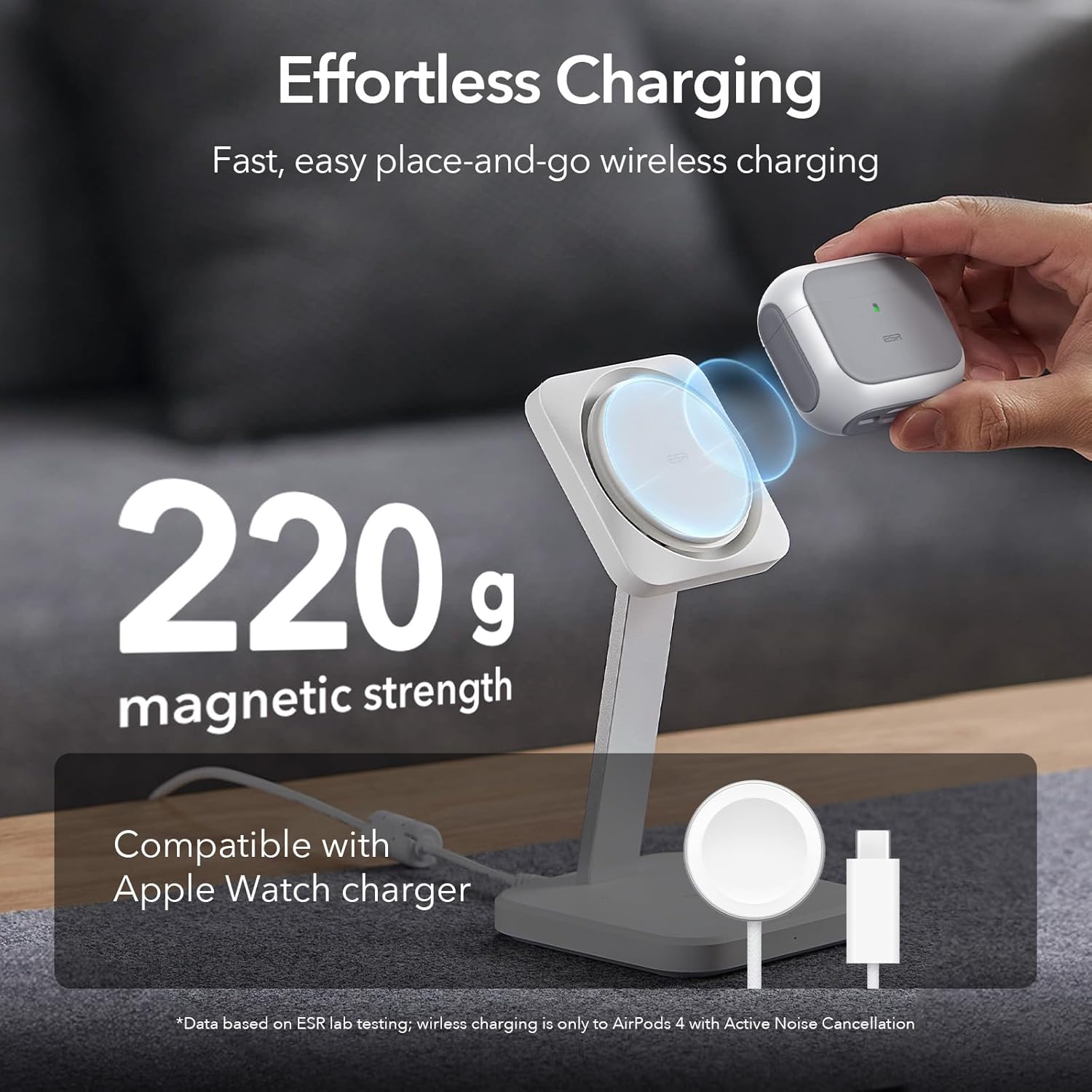 Θήκη ESR AirPods 4 Orbit Hybrid Case White (MagSafe Compatible) APPLE AIRPODS ESR Θήκη ESR AirPods 4 Orbit Hybrid Case White (MagSafe Compatible) - Image 4