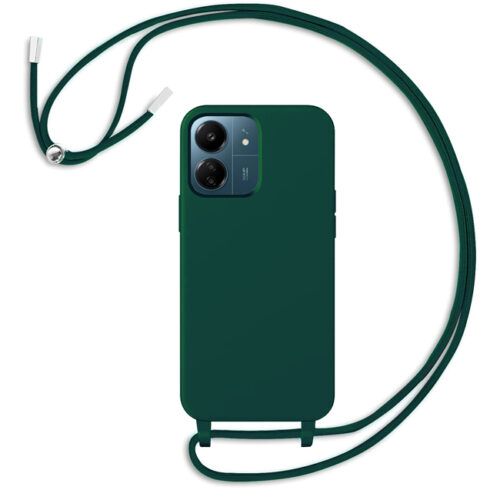 Θήκη Liquid Silicone Κορδόνι Forest Green Poco C65