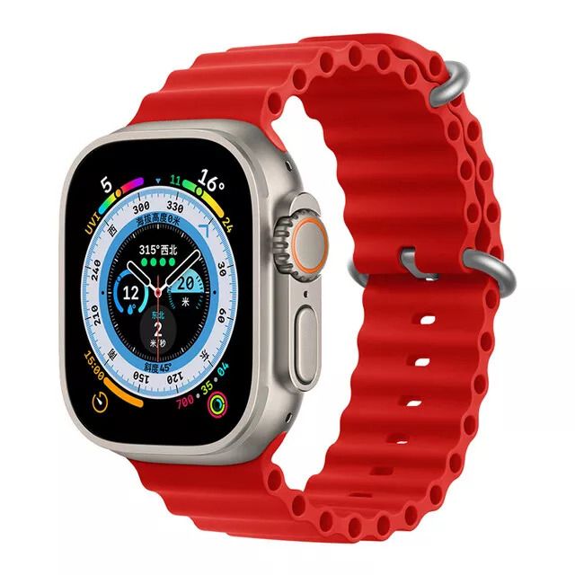 Orso Deluxe Sport Silicone Red Λουράκι Apple Watch 44/45/46/49mm APPLE WATCH Orso Orso Deluxe Sport Silicone Red Λουράκι Apple Watch 44/45/46/49mm