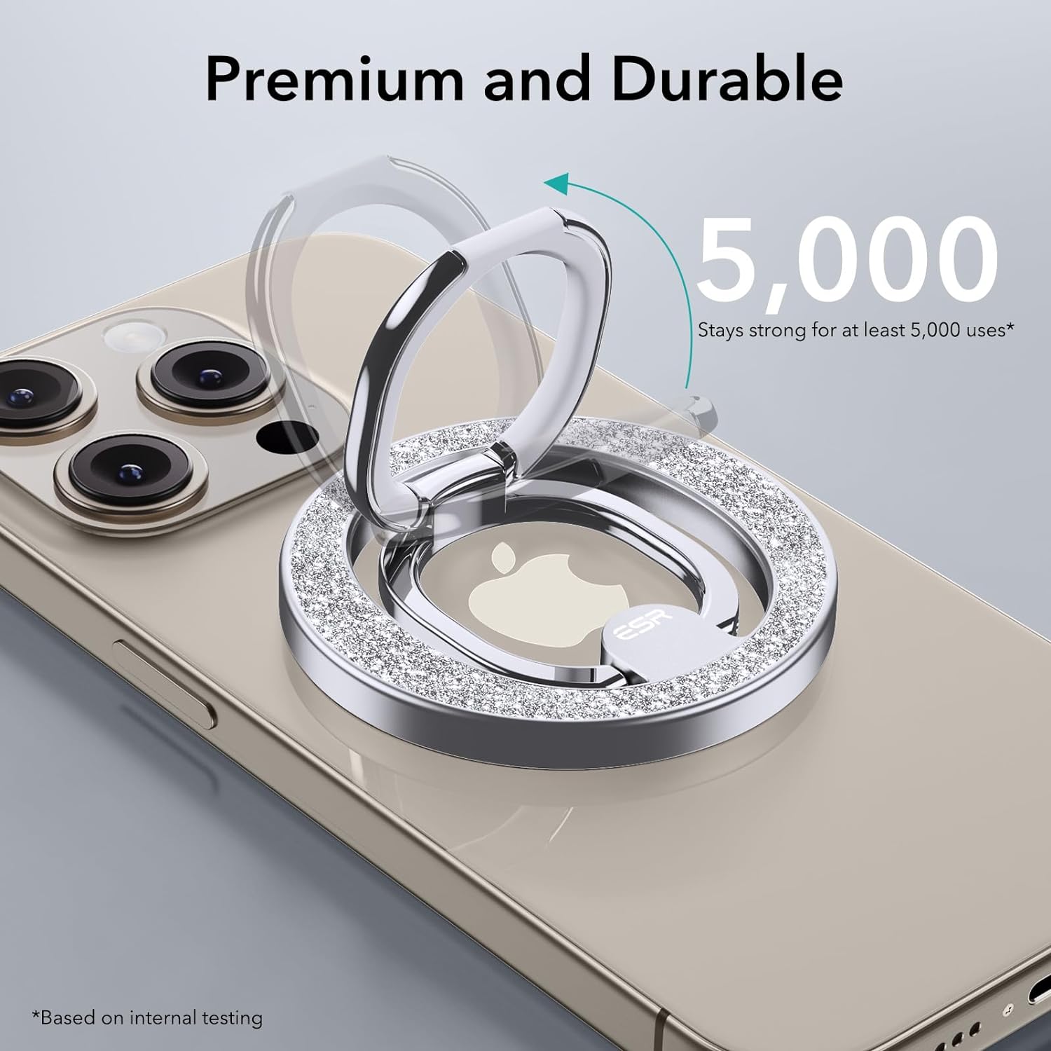 ESR HaloLock MagSafe Ring Stand Rhinestone SIlver MAGSAFE GADGETS ESR ESR HaloLock MagSafe Ring Stand Rhinestone SIlver - Image 6