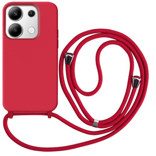 Θήκη Liquid Silicone Κορδόνι Red Xiaomi Redmi Note 13 4G