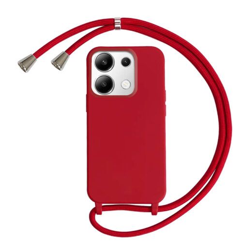 Θήκη Liquid Silicone Κορδόνι Red Xiaomi Redmi 15C