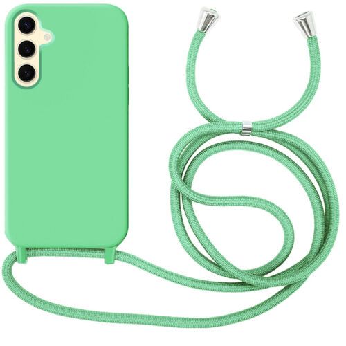 Θήκη Liquid Silicone Κορδόνι Matcha Green Samsung Galaxy S24+/S25+