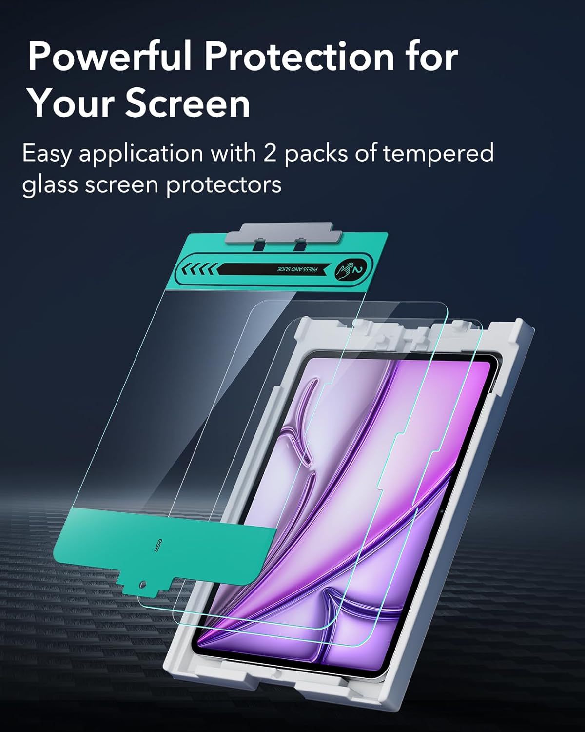 (2-Pack) ESR Premium Quality Tempered Glass iPad Air 13 2024/2025 (With Easy Installation Frame) ΠΡΟΣΤΑΣΙΑ ΟΘΟΝΗΣ ESR (2-Pack) ESR Premium Quality Tempered Glass iPad Air 13 2024/2025 (With Easy Installation Frame) - Image 6