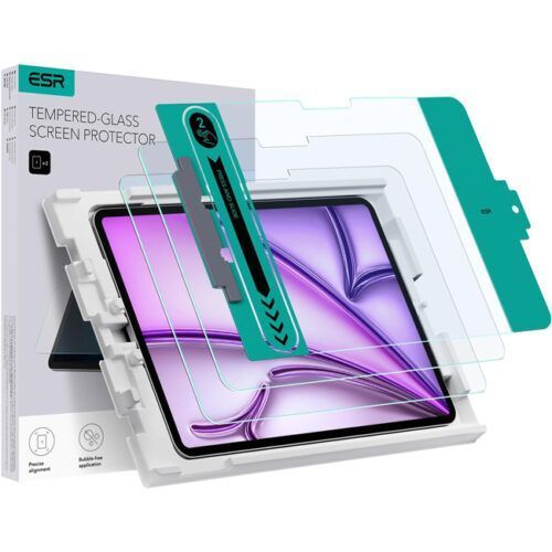 (2-Pack) ESR Premium Quality Tempered Glass iPad Air 13 2024/2025 (With Easy Installation Frame)