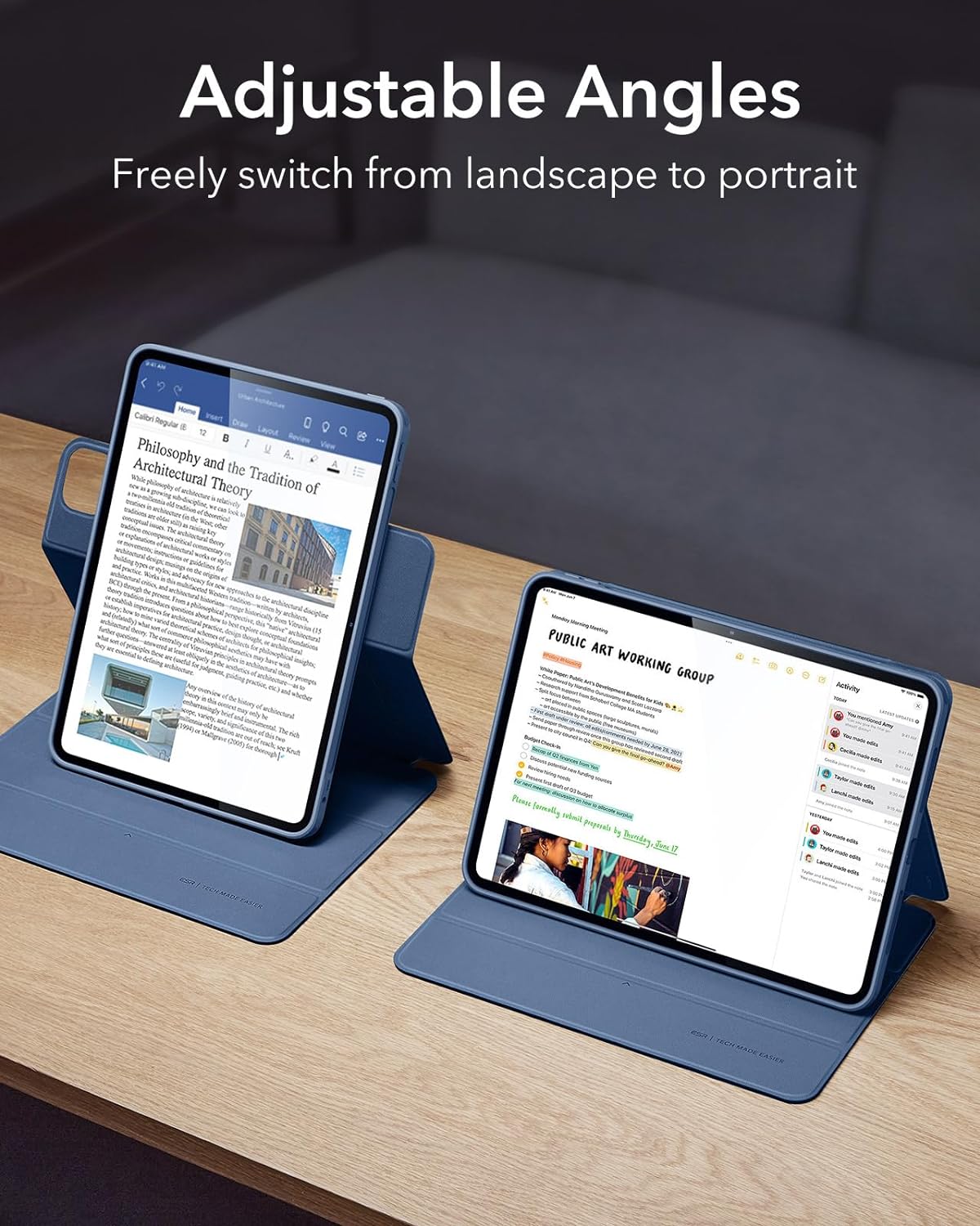 Θήκη ESR Rebound Hybrid 360 Blue iPad Pro 11 2024 ΘΗΚΕΣ ESR Θήκη ESR Rebound Hybrid 360 Blue iPad Pro 11 2024 - Image 5