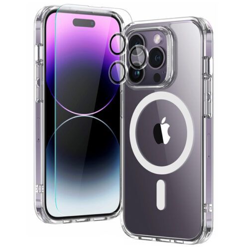 (2+1 Pack) Full Protection Set ESR iPhone 14 Pro Max Classic Hybrid HaloLock MagSafe Clear ΘΗΚΕΣ ESR (2+1 Pack) Full Protection Set ESR iPhone 14 Pro Max Classic Hybrid HaloLock MagSafe Clear