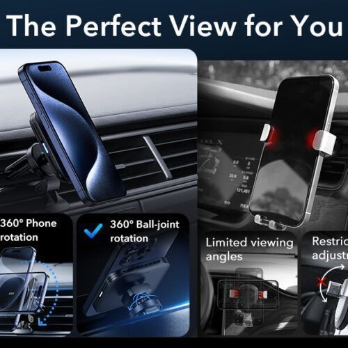 Alternative view of ESR MagSafe Qi2 Car Charger Air Vent Mount 15W Black (2C522E)