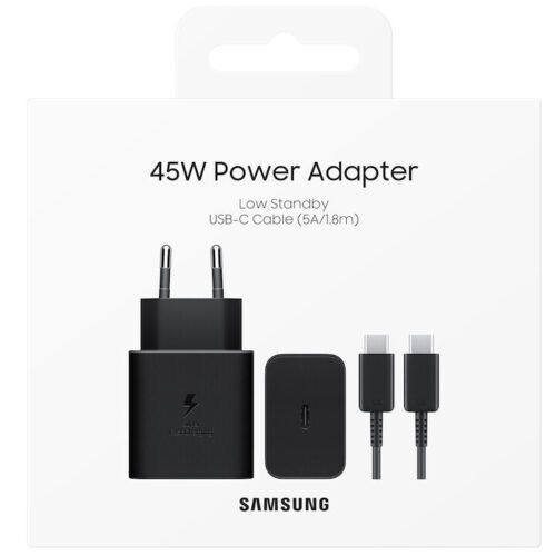 Samsung Fast Travel Charging Set GaN 45W με Καλώδιο USB-C to USB-C Black ANDROID Samsung Original Samsung Fast Travel Charging Set GaN 45W με Καλώδιο USB-C to USB-C Black