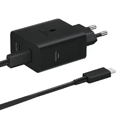 Samsung Fast Travel Charging Set GaN 50W Duo με Καλώδιο USB-C to USB-C Black ANDROID Samsung Original Samsung Fast Travel Charging Set GaN 50W Duo με Καλώδιο USB-C to USB-C Black