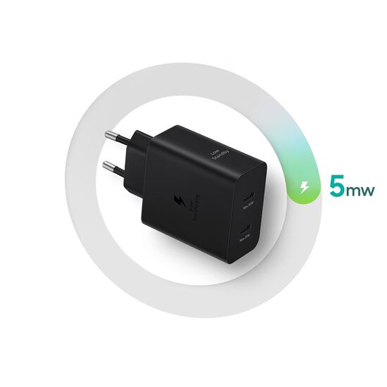 Samsung Fast Travel Charging Set GaN 50W Duo με Καλώδιο USB-C to USB-C Black ANDROID Samsung Original Samsung Fast Travel Charging Set GaN 50W Duo με Καλώδιο USB-C to USB-C Black - Image 3