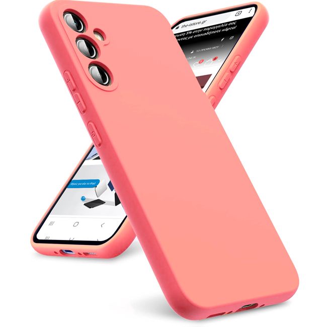 Θήκη Rubber Silk Salmon Pink Samsung Galaxy S24 FE ΘΗΚΕΣ Orso Θήκη Rubber Silk Salmon Pink Samsung Galaxy S24 FE