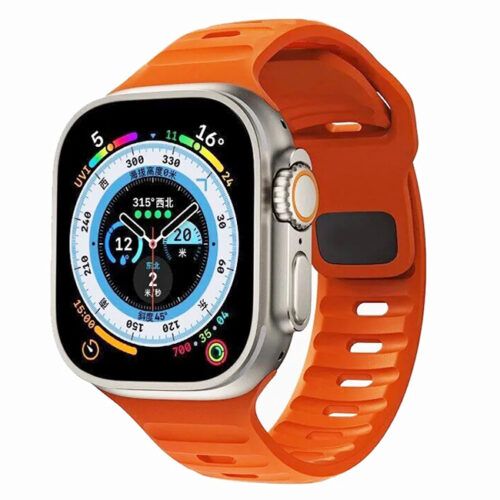 Orso Silicone Line Band Orange Apple Watch 44/45/46/49mm