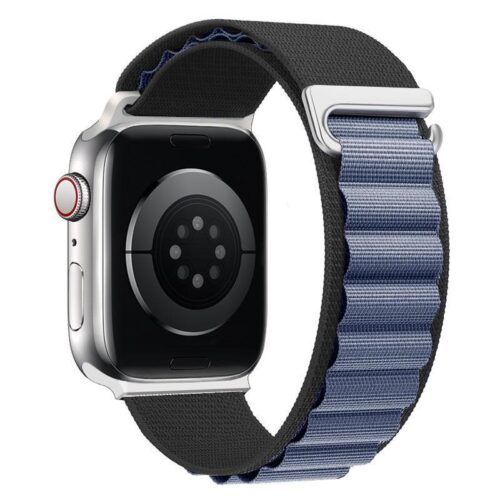 Orso Alpine Nylon Loop Band Black Blue Apple Watch 44/45/46/49mm