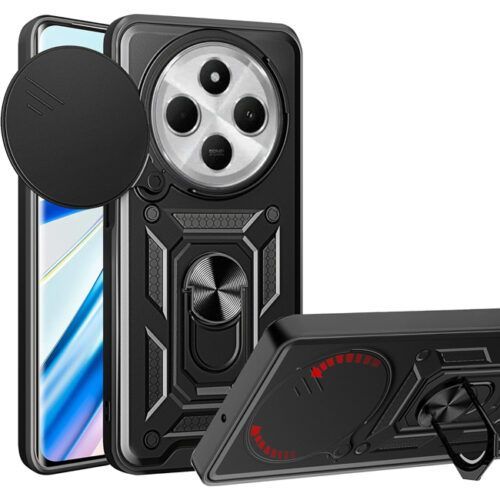 Θήκη Combo Kickstand Slide Camera Black Poco C75