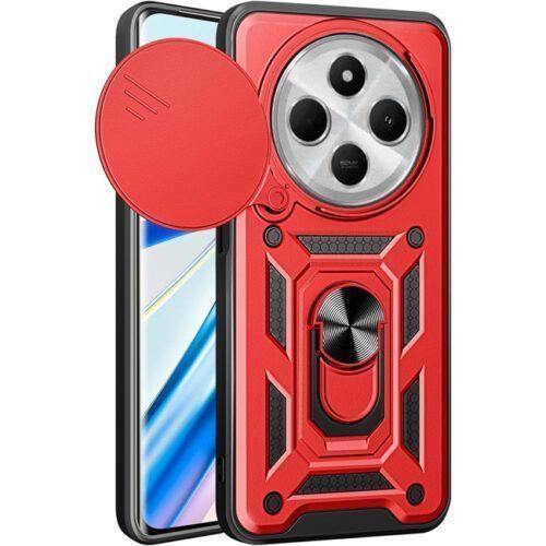 Θήκη Combo Kickstand Slide Camera Red Poco C75