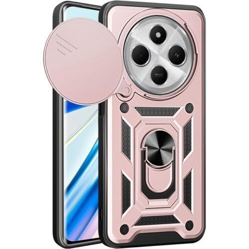 Θήκη Combo Kickstand Slide Camera Rose Gold Poco C75