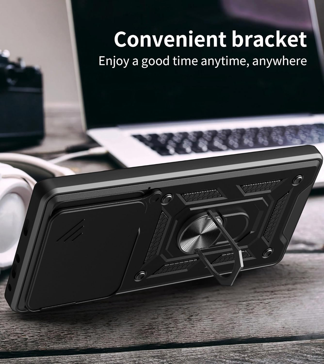 Θήκη Combo Kickstand Slide Camera Silver Poco M7 Pro 5G ΘΗΚΕΣ Orso Θήκη Combo Kickstand Slide Camera Silver Poco M7 Pro 5G - Image 3