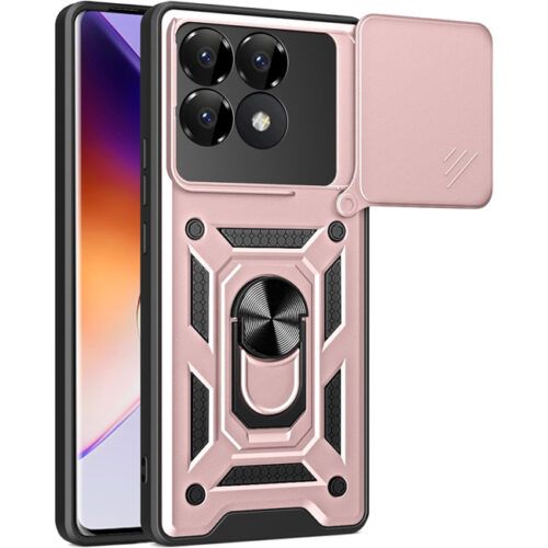 Θήκη Combo Kickstand Slide Camera Rose Gold Poco F6 Pro 5G ΘΗΚΕΣ Orso Θήκη Combo Kickstand Slide Camera Rose Gold Poco F6 Pro 5G