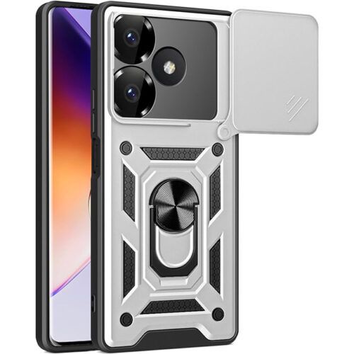 Θήκη Combo Kickstand Slide Camera Silver Xiaomi Redmi 13 ΘΗΚΕΣ Orso Θήκη Combo Kickstand Slide Camera Silver Xiaomi Redmi 13