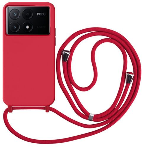 Θήκη Liquid Silicone Κορδόνι Red Poco X6 Pro 5G