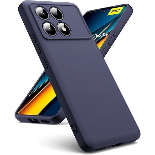 Θήκη Rubber Silk Dark Blue Poco X6 Pro 5G ΘΗΚΕΣ Orso Θήκη Rubber Silk Dark Blue Poco X6 Pro 5G