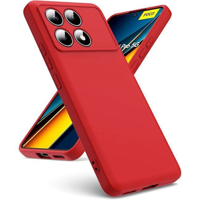 Θήκη Rubber Silk Red Poco X6 Pro 5G ΘΗΚΕΣ Orso Θήκη Rubber Silk Red Poco X6 Pro 5G