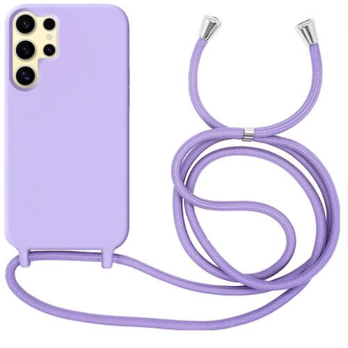 Θήκη Liquid Silicone Κορδόνι Violet Samsung Galaxy S25 Ultra