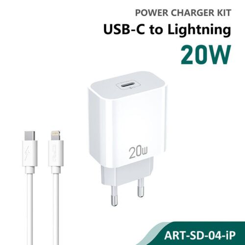 Siipro 20W USB-C Charger & Cable Lightning White (SD-04-iP)