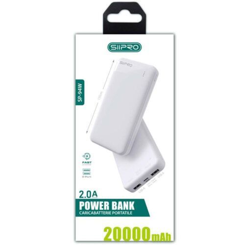 Alternative view of Siipro 2x USB PowerBank 20000mAh White (SP-94W)