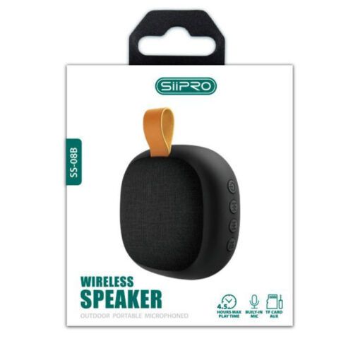 Alternative view of Siipro Pocket Bluetooth Speaker Black (SS-08B)