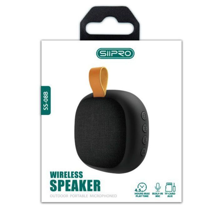 Siipro Pocket Bluetooth Speaker Black (SS-08B) ΑΞΕΣΟΥΑΡ SIIPRO Siipro Pocket Bluetooth Speaker Black (SS-08B) - Image 2