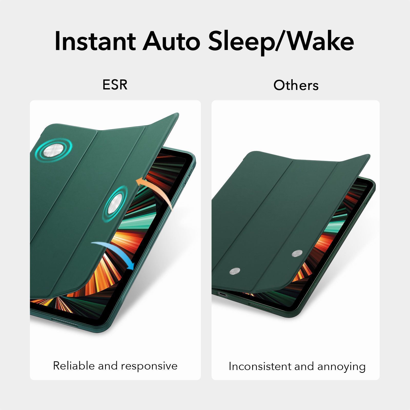 Θήκη ESR Rebound Slim Series Forest Green iPad Pro 12,9 2021/2022 ΘΗΚΕΣ ESR Θήκη ESR Rebound Slim Series Forest Green iPad Pro 12,9 2021/2022 - Image 4
