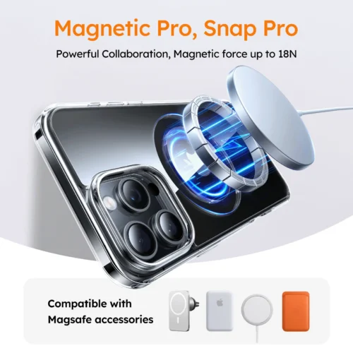 Alternative view of Θήκη Torras Ostand Pro MagSafe Kickstand Clear iPhone 16 Pro