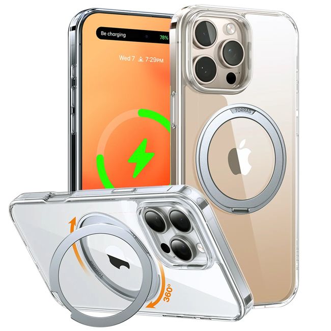 Θήκη Torras Ostand Pro MagSafe Kickstand Clear iPhone 16 Pro ΘΗΚΕΣ TORRAS Θήκη Torras Ostand Pro MagSafe Kickstand Clear iPhone 16 Pro